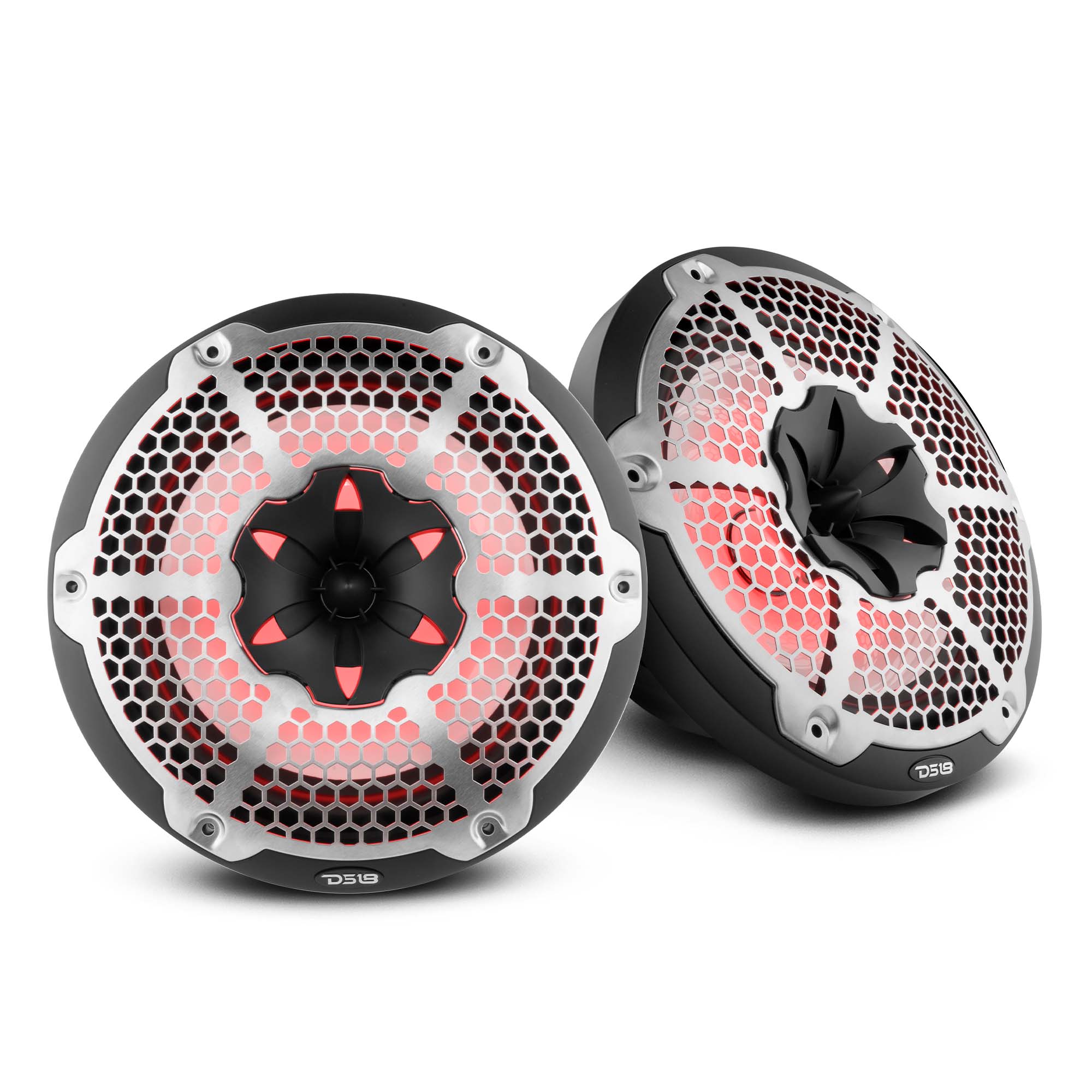 DS18 NXL 10" 2-Way Coaxial Marine Speaker With LED RGB Lights 200 Watts Rms 4-Ohm