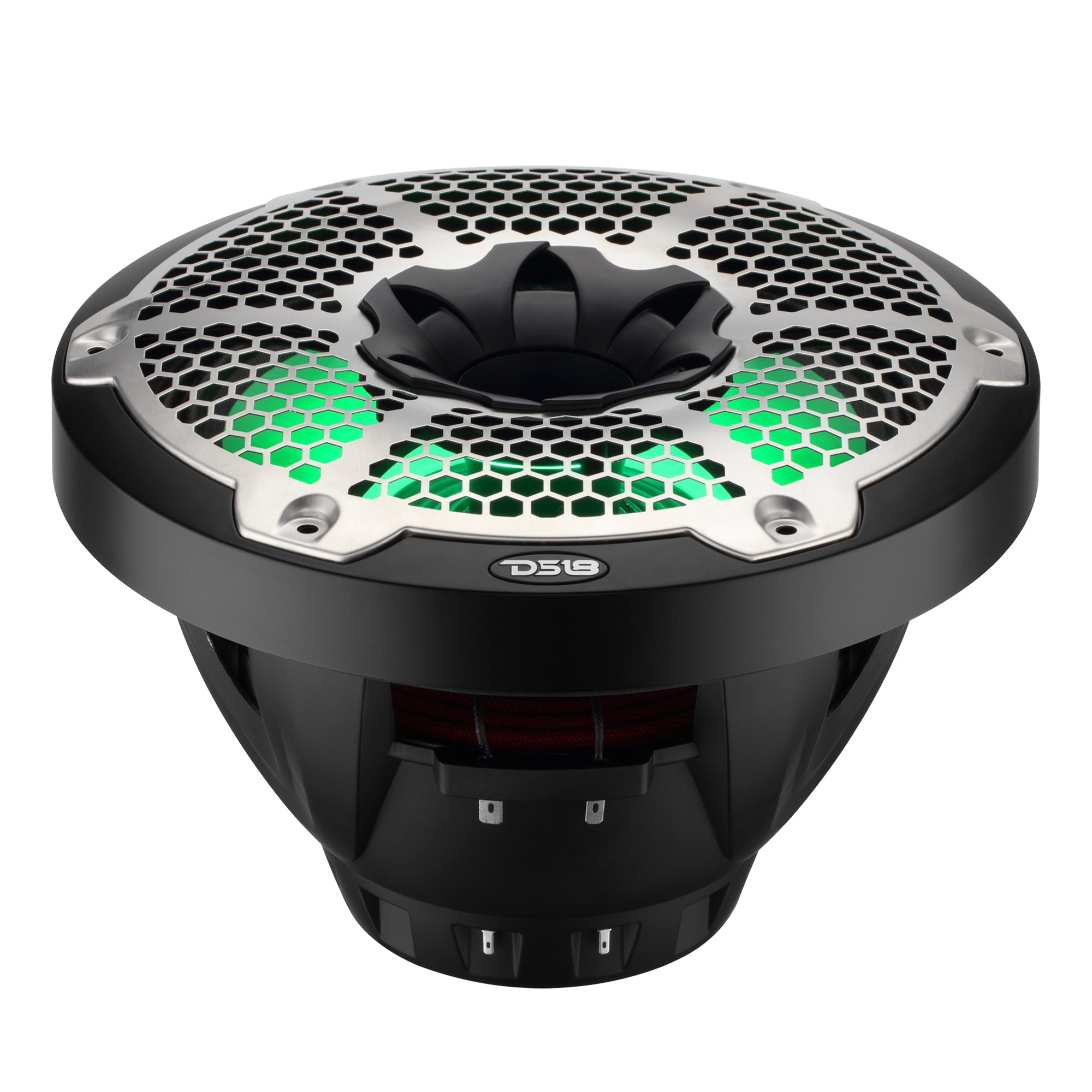 DS18 10” Marine 2-Way Hybrid Speaker with RGB LED, Compression Driver and Neodymium Magnet | 450W RMS 4-Ohm