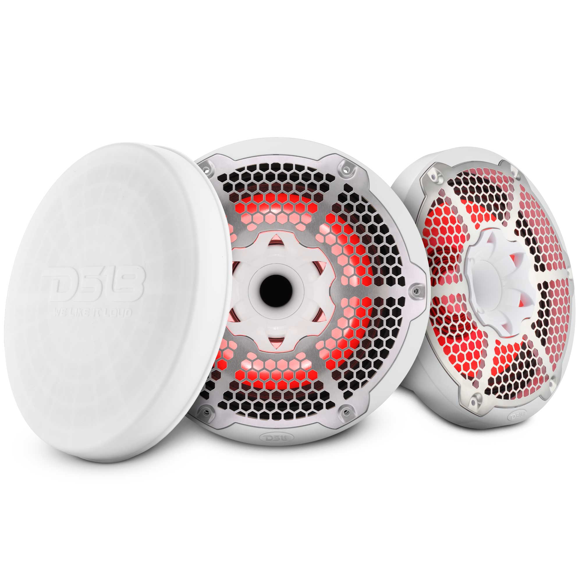 DS18 10” Marine 2-Way Hybrid Speaker with RGB LED, Compression Driver and Neodymium Magnet | 450W RMS 4-Ohm