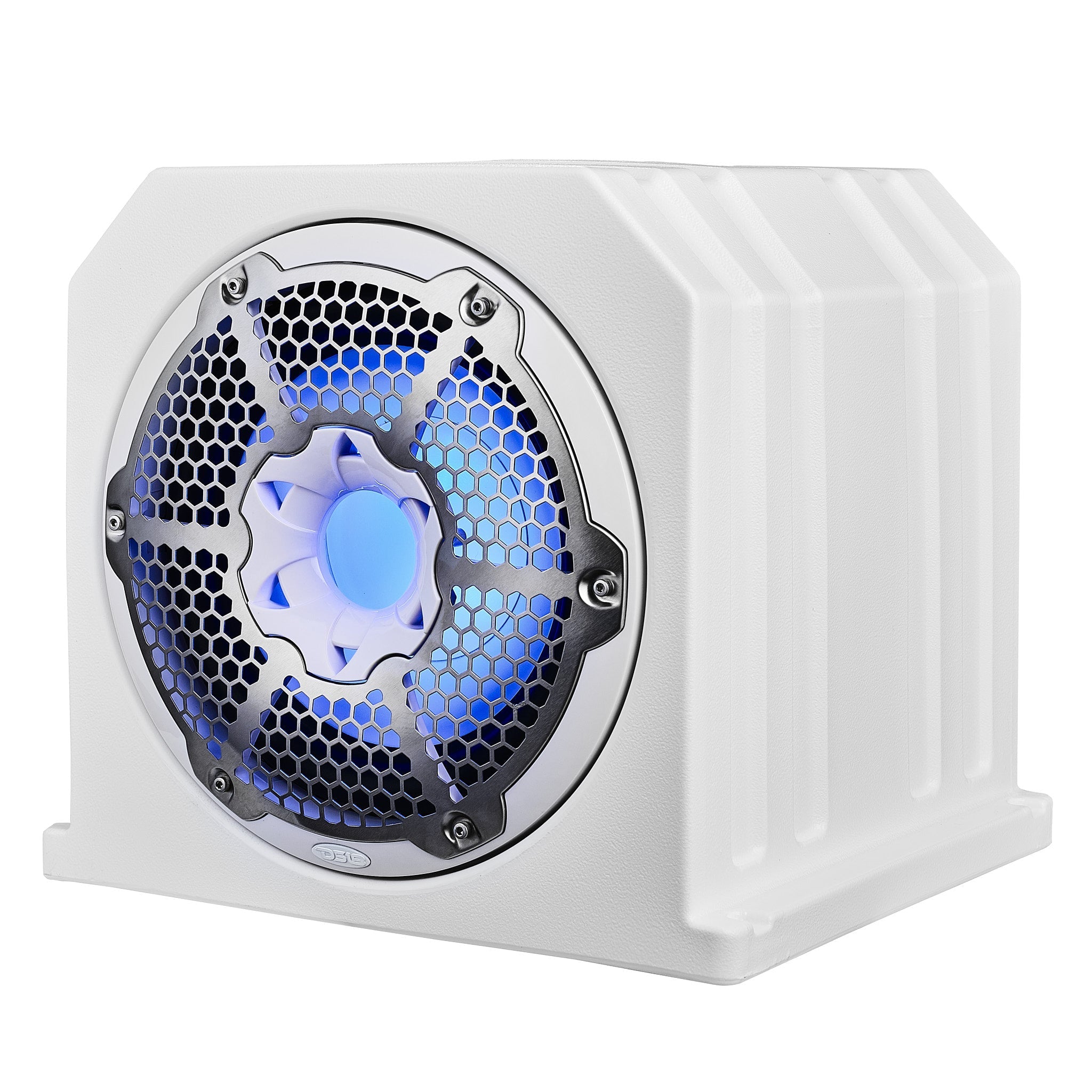 DS18 Dual 10" Marine Subwoofer Enclosure with 10" Passive Radiator and LED RGB Lights 350 Watts Rms 4-Ohm (NXL-10SUB Included)