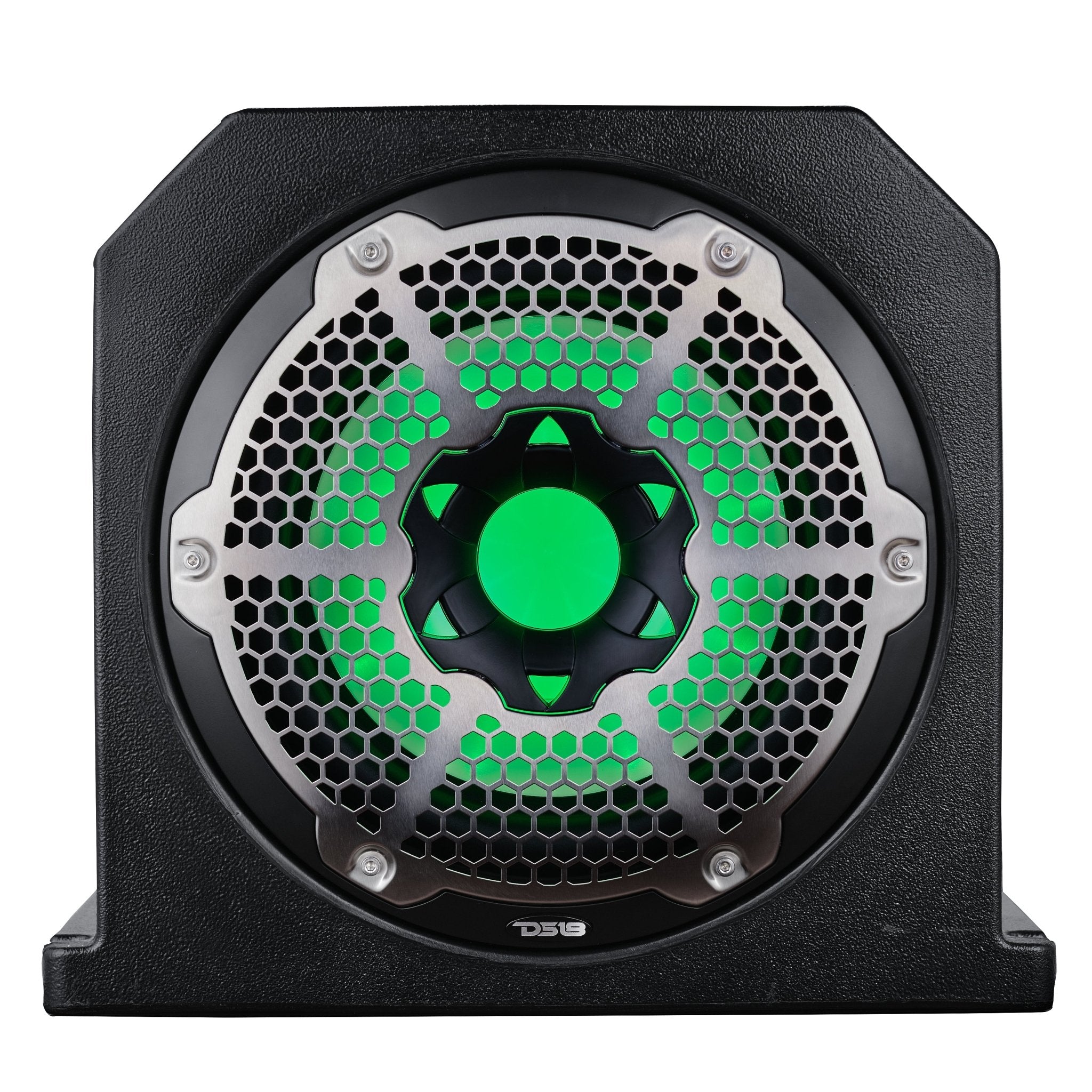 DS18 Dual 10" Marine Subwoofer Enclosure with 10" Passive Radiator and LED RGB Lights 350 Watts Rms 4-Ohm (NXL-10SUB Included)