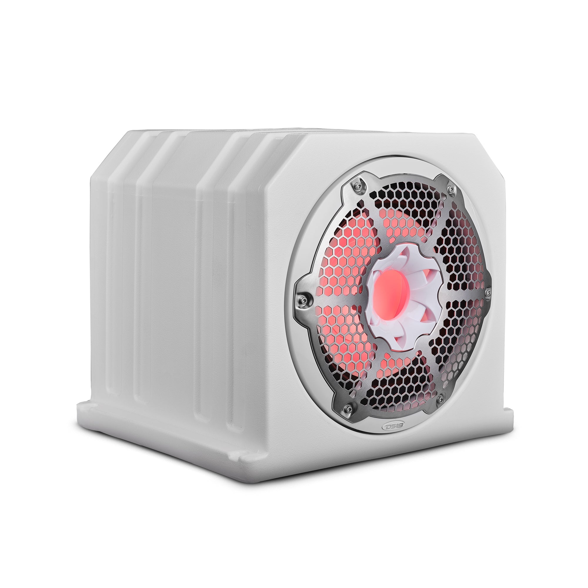 DS18 Dual 10" Marine Subwoofer Enclosure with 10" Passive Radiator and LED RGB Lights 350 Watts Rms 4-Ohm (NXL-10SUB Included)