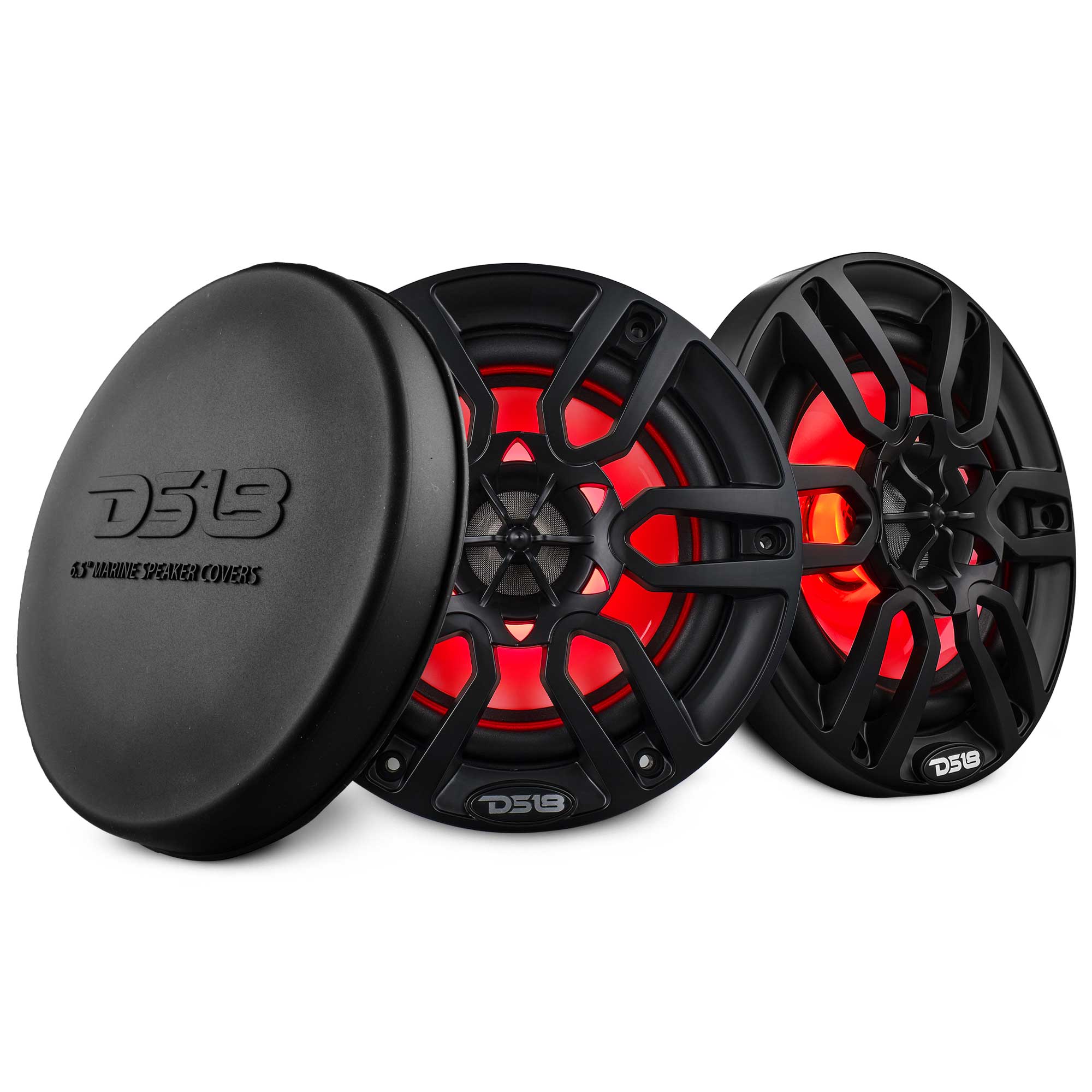 DS18 NXL 6.5" 2-Way Coaxial Marine Speaker with LED RGB Lights | 100W RMS 4-Ohm