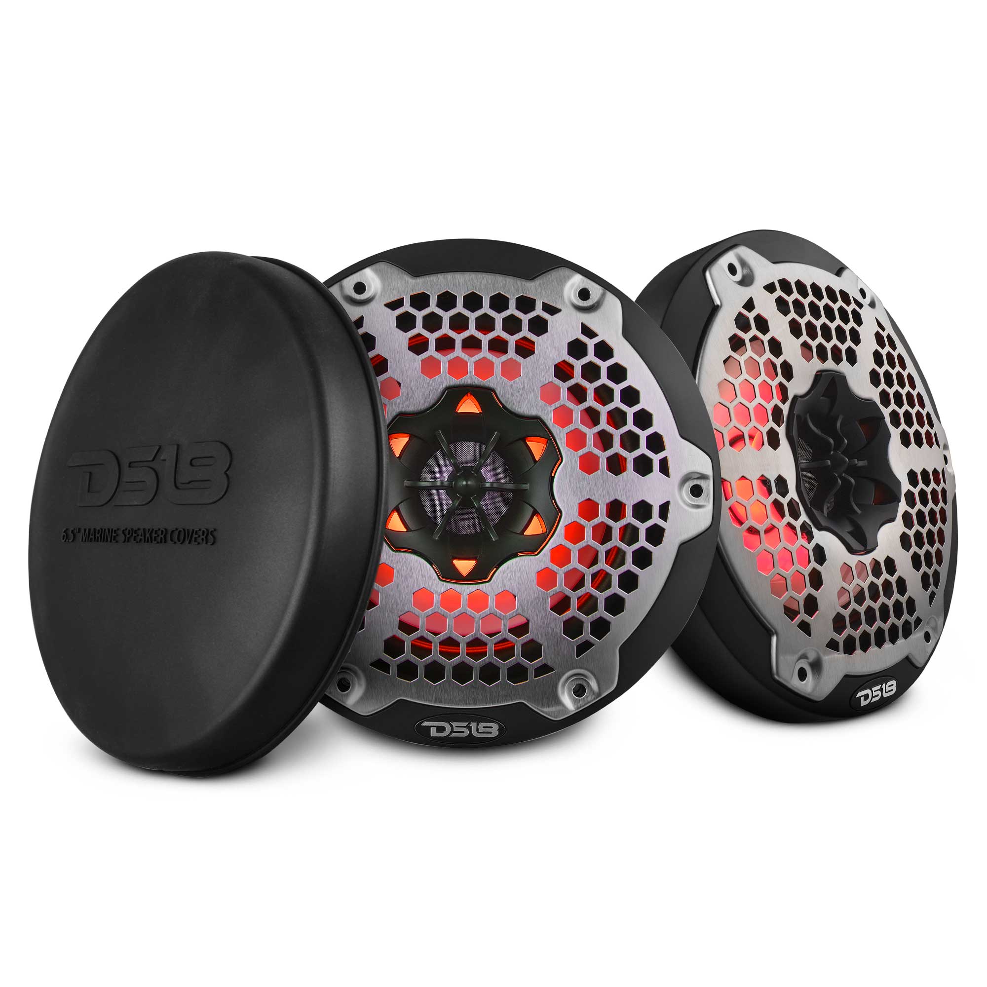 DS18 NXL 6.5" 2-Way Coaxial Marine Speaker with RGB LED Lights 100 Watts Rms 4-Ohm