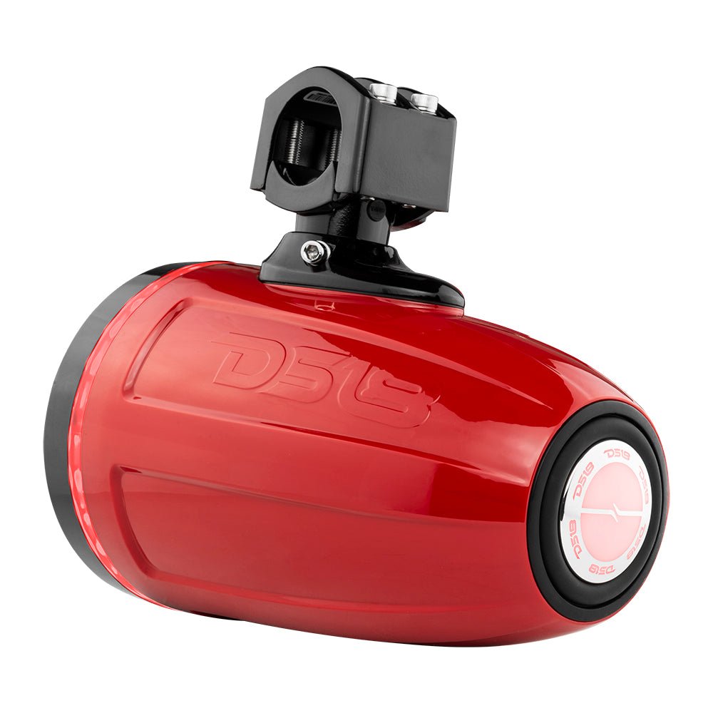 DS18 NXL 6.5" Neodymium Marine and Powersports Towers with Built-in Passive Radiator, 1" Driver and LED RGB Lights 150 Watts Rms -Red