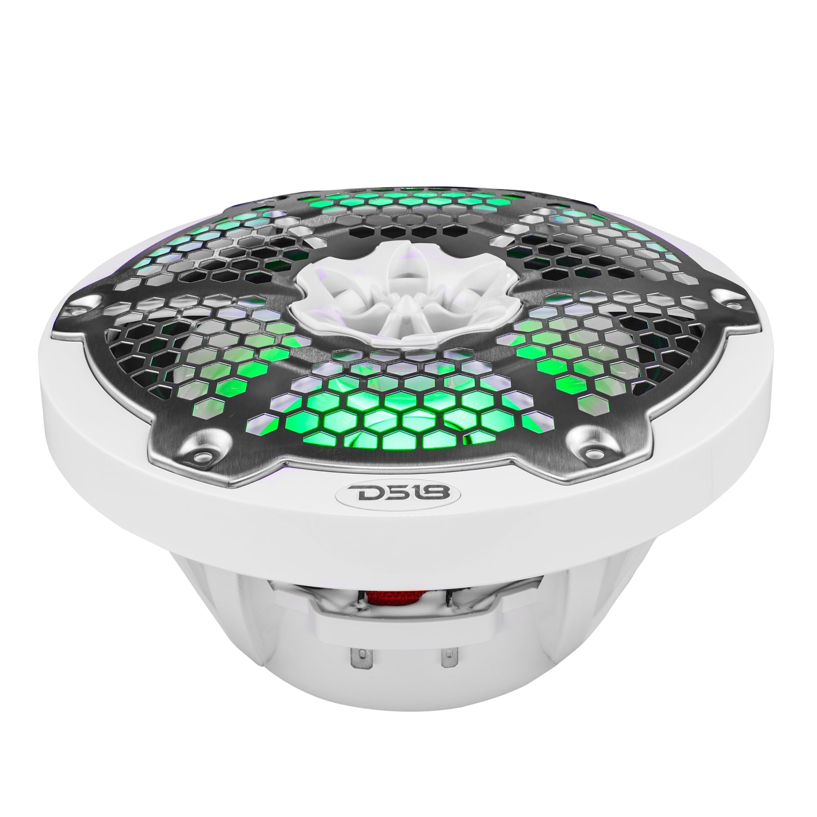 DS18 NXL 8" 2-Way Coaxial Marine Speaker With LED RGB Lights 125 Watts Rms 4-Ohm