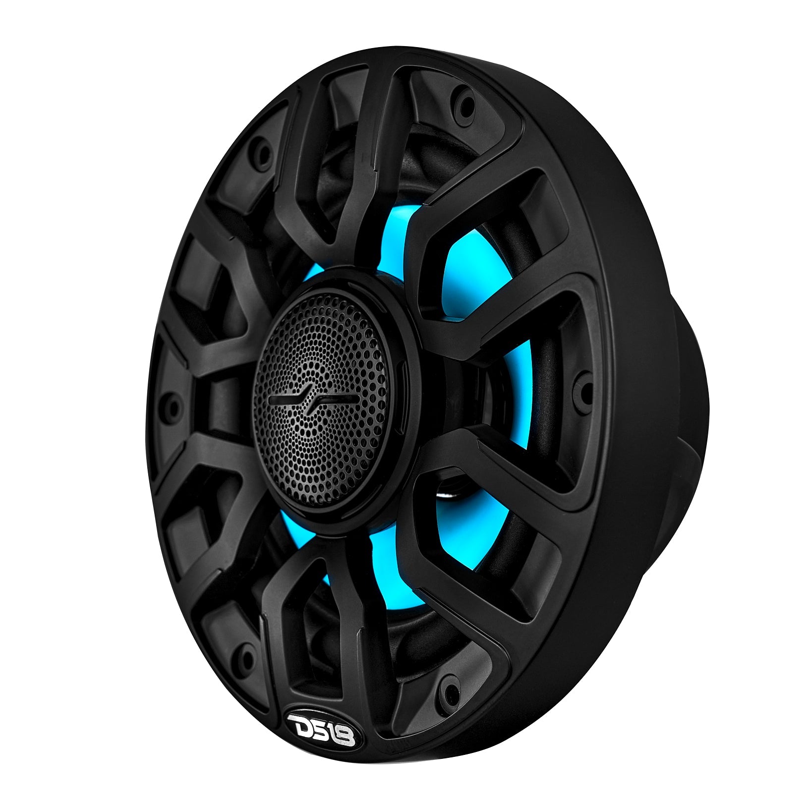 DS18 NXL 6.5" 2-Way Coaxial Marine Speaker with Bullet Tweeter and Digital Led Lights | 150W RMS 4-Ohm