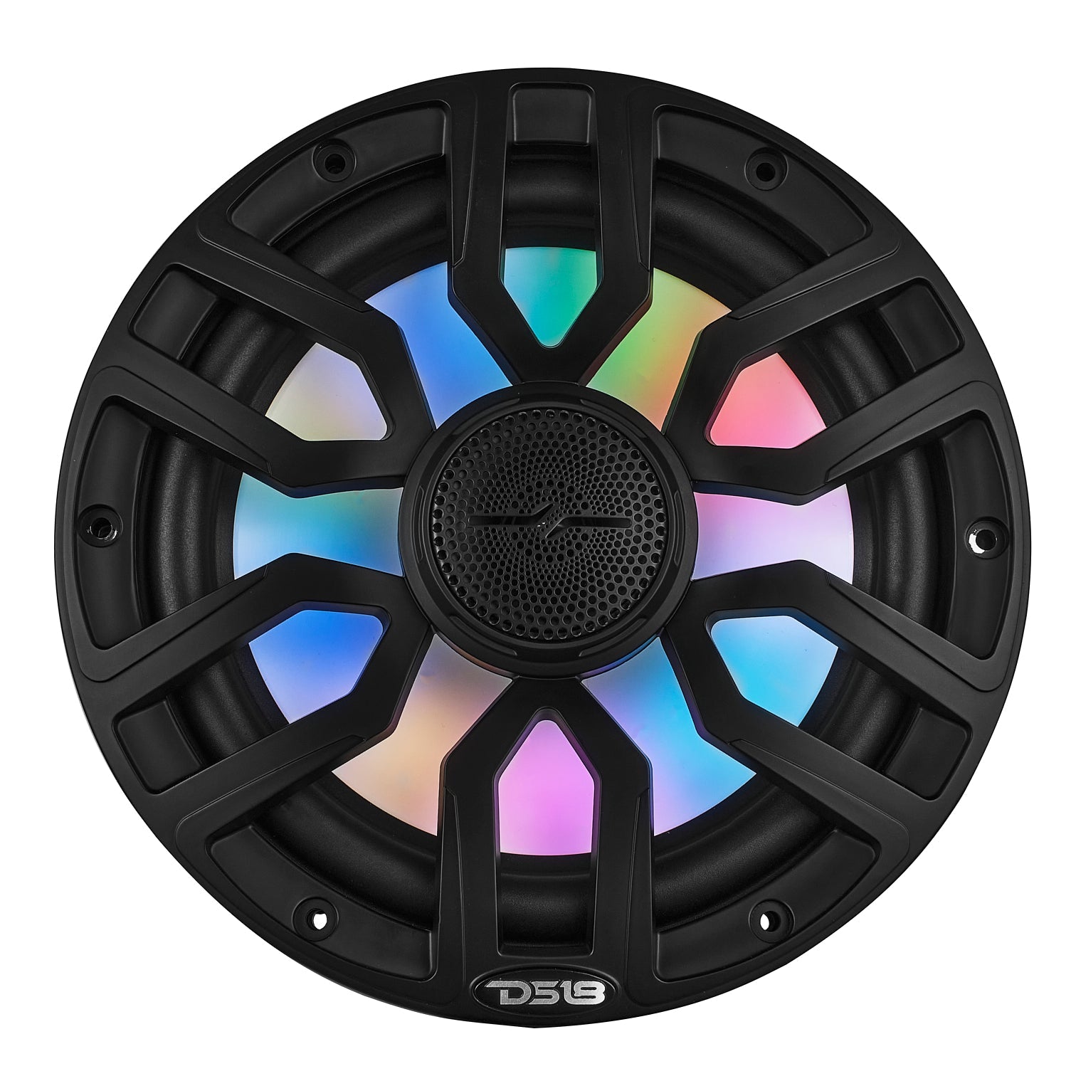 DS18 NXL 8" 2-Way Coaxial Marine Speaker with Bullet Tweeter and Digital Led Lights | 175W RMS 4-Ohm