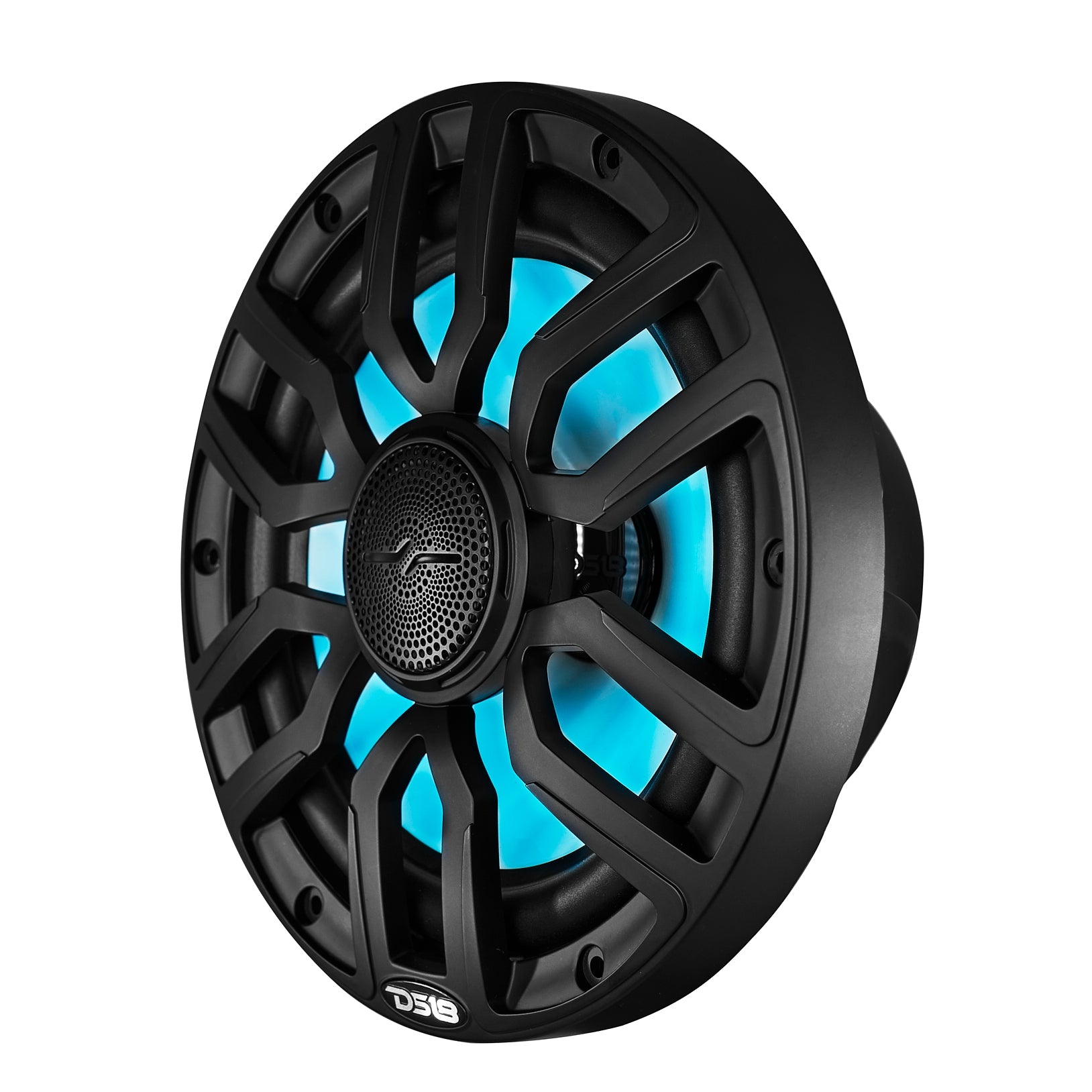 DS18 NXL 8" 2-Way Coaxial Marine Speaker with Bullet Tweeter and Digital Led Lights | 175W RMS 4-Ohm