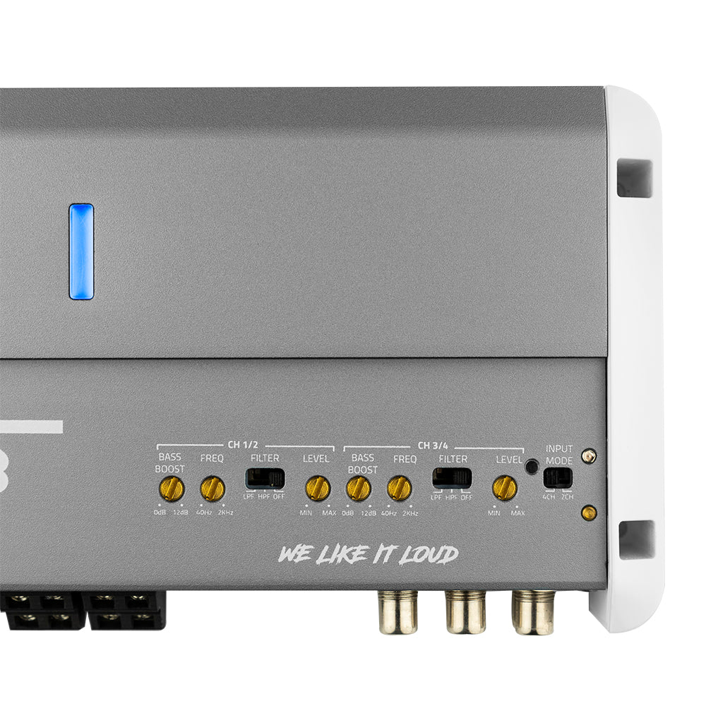DS18 NXL 4-Channel Full-Range Class D IPX5 Marine Amplifier | 4 x 150W RMS @ 4-Ohm