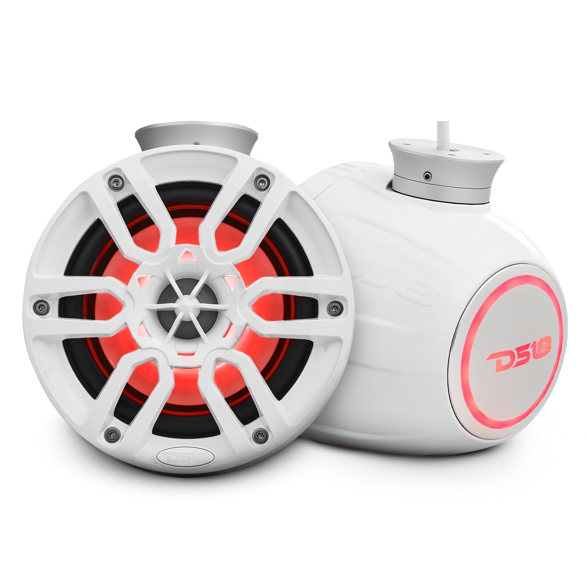 DS18 NXL 6.5" Pod 300w Speaker with Integrated RGB LED Lights (Pair) - Perfect For Jet Skis