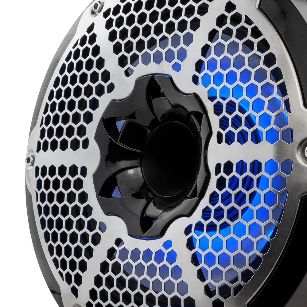 DS18 NXL 10" Neodymium Marine and Powersports Towers with Built-in Passive Radiator, 1" Driver and LED RGB Lights 300 Watts Rms -Red
