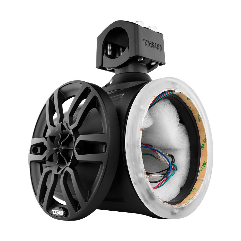 DS18 NXL 8" Marine and Powersports Empty Tower LED RGB Lights -Black