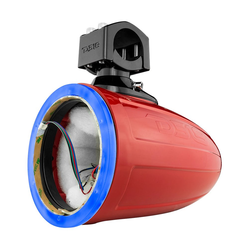 DS18 NXL 6.5" Marine and Powersports Empty Tower LED RGB Lights -Red