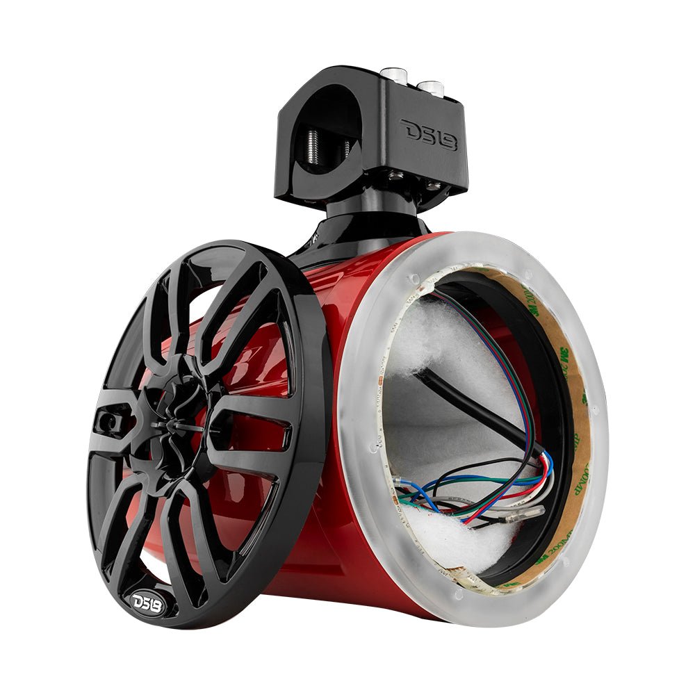 DS18 NXL 6.5" Marine and Powersports Empty Tower LED RGB Lights -Red