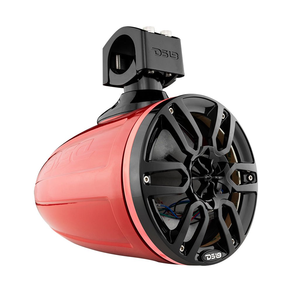 DS18 NXL 6.5" Marine and Powersports Empty Tower LED RGB Lights -Red