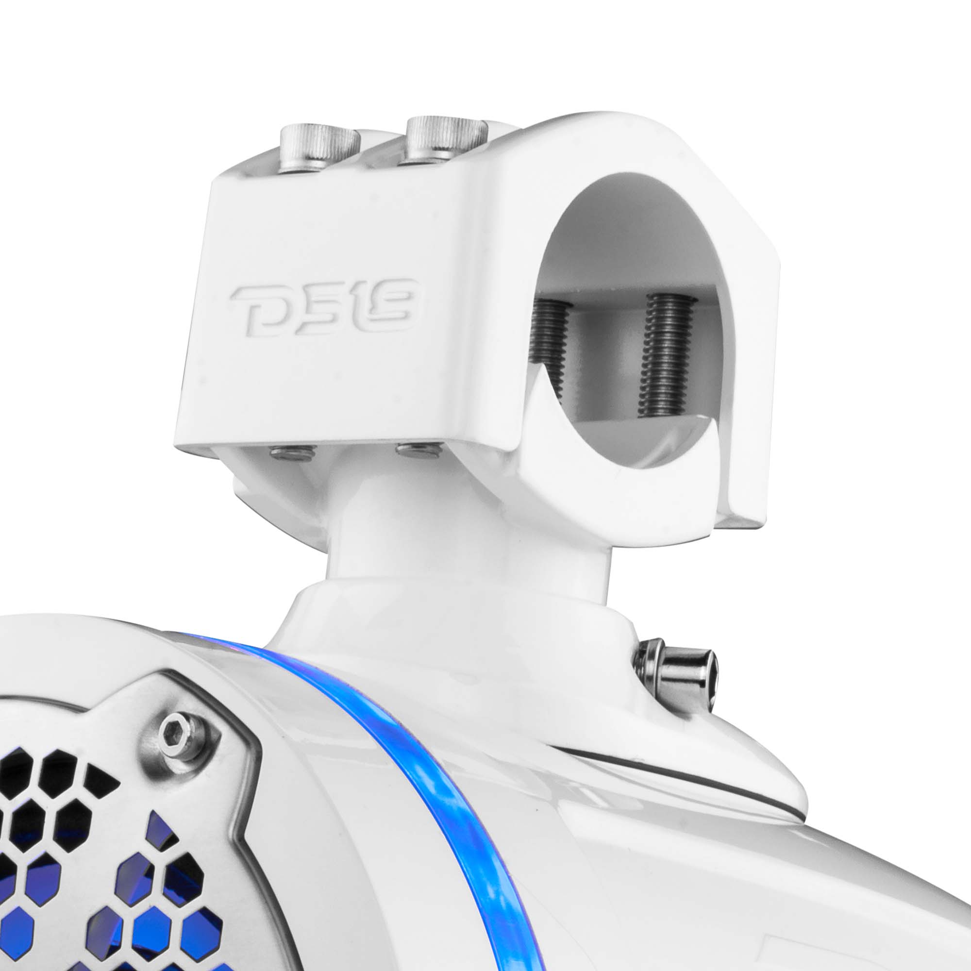 DS18 NXL 6.5" Neodymium Marine and Powersports Towers with Built-in Passive Radiator, 1" Driver and LED RGB Lights 150 Watts Rms -White