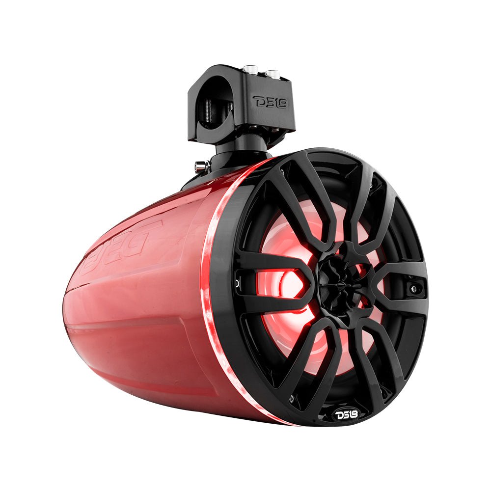 DS18 NXL 8" Marine and Powersports Towers LED RGB Lights 125 Watts Rms - Red