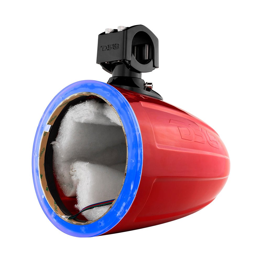 DS18 NXL 8" Marine and Powersports Empty Tower LED RGB Lights -Red