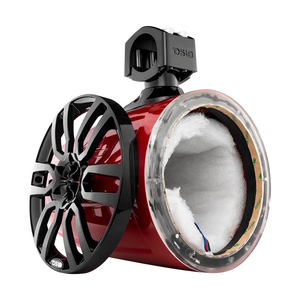 DS18 NXL 8" Marine and Powersports Empty Tower LED RGB Lights -Red