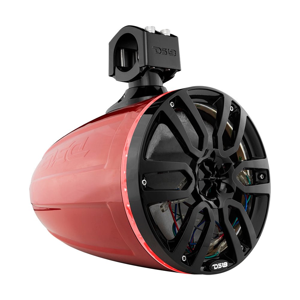 DS18 NXL 8" Marine and Powersports Empty Tower LED RGB Lights -Red