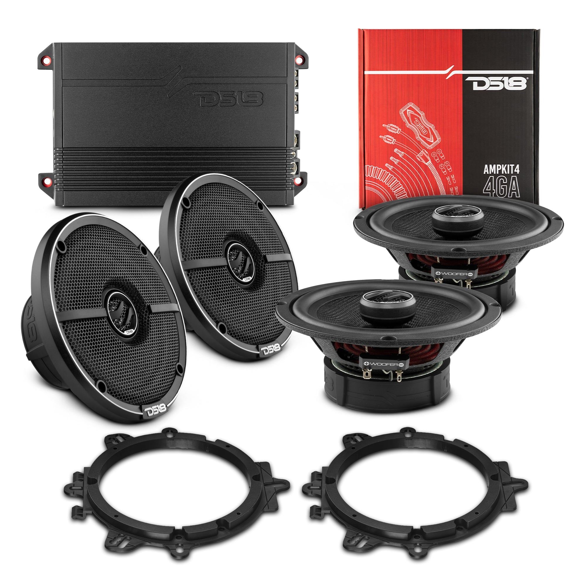 DS18 High-Performance 6.5” Coaxial Speaker Kit