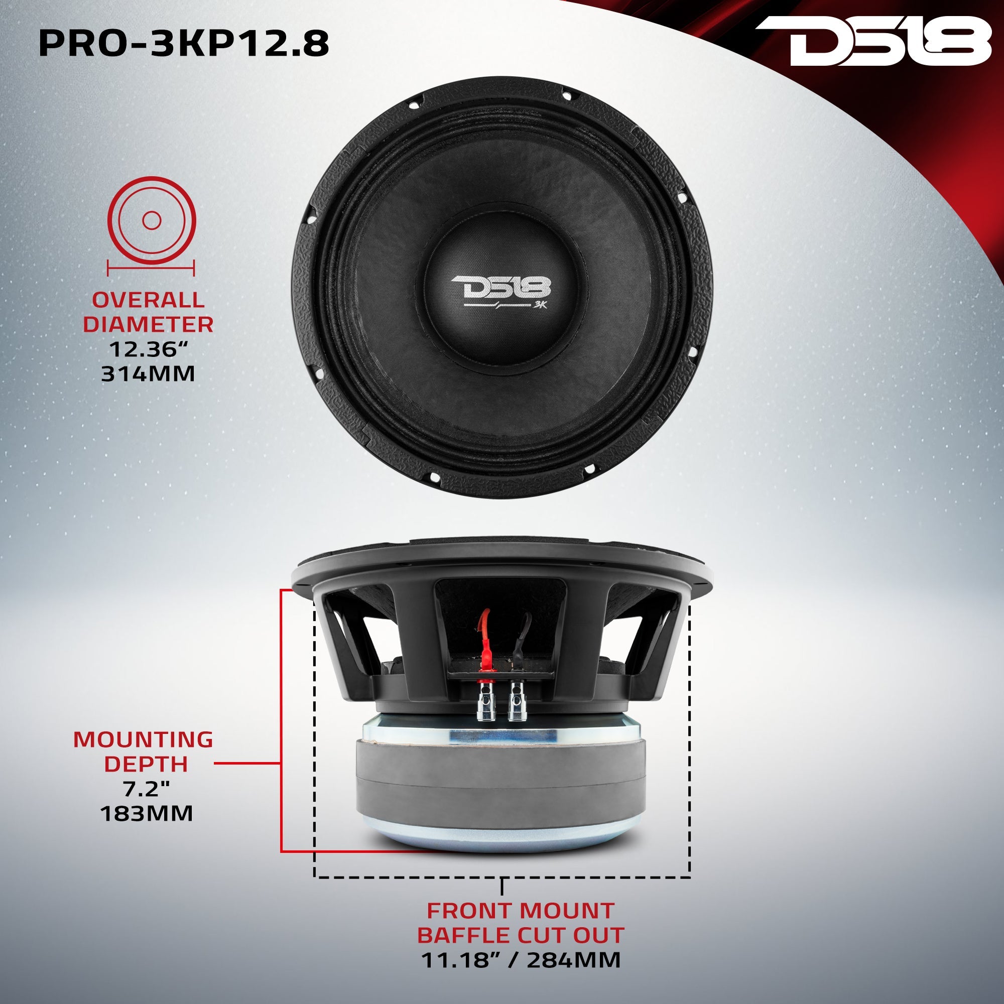 DS18 PANCADÃO Mid-Bass Loudspeaker 12" 3000 Watts Rms 8-Ohm