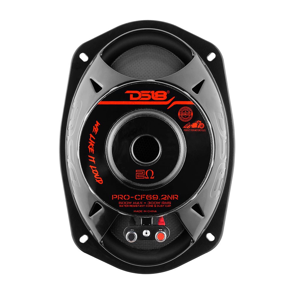 DS18 PRO 6x9" Neodymium Carbon Fiber Water resistant Cone Mid-Bass Loudspeaker 300 Watts Rms 2-Ohm