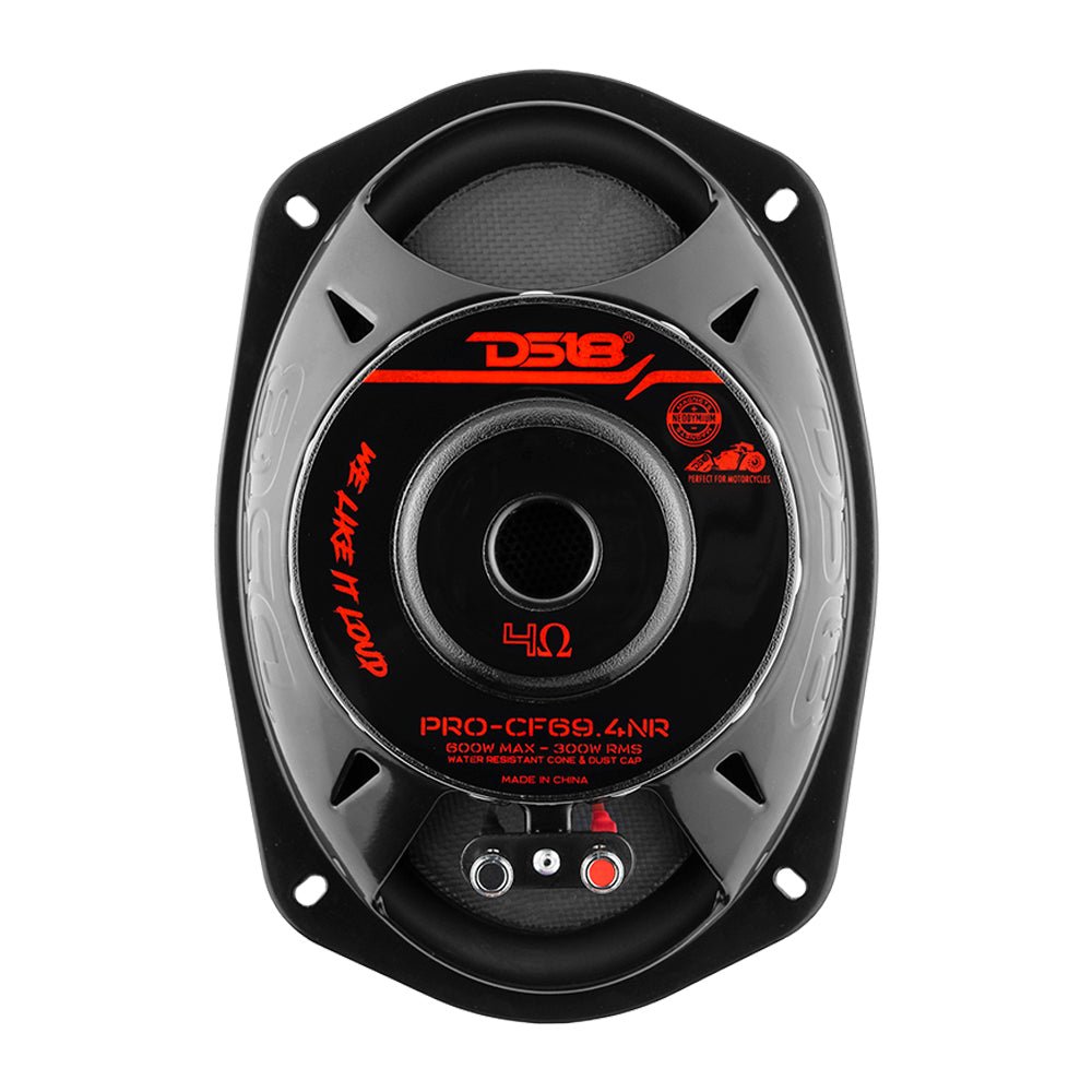 DS18 PRO 6x9" Neodymium Carbon Fiber Water resistant Cone Mid-Bass Loudspeaker 300 Watts Rms 4-Ohm