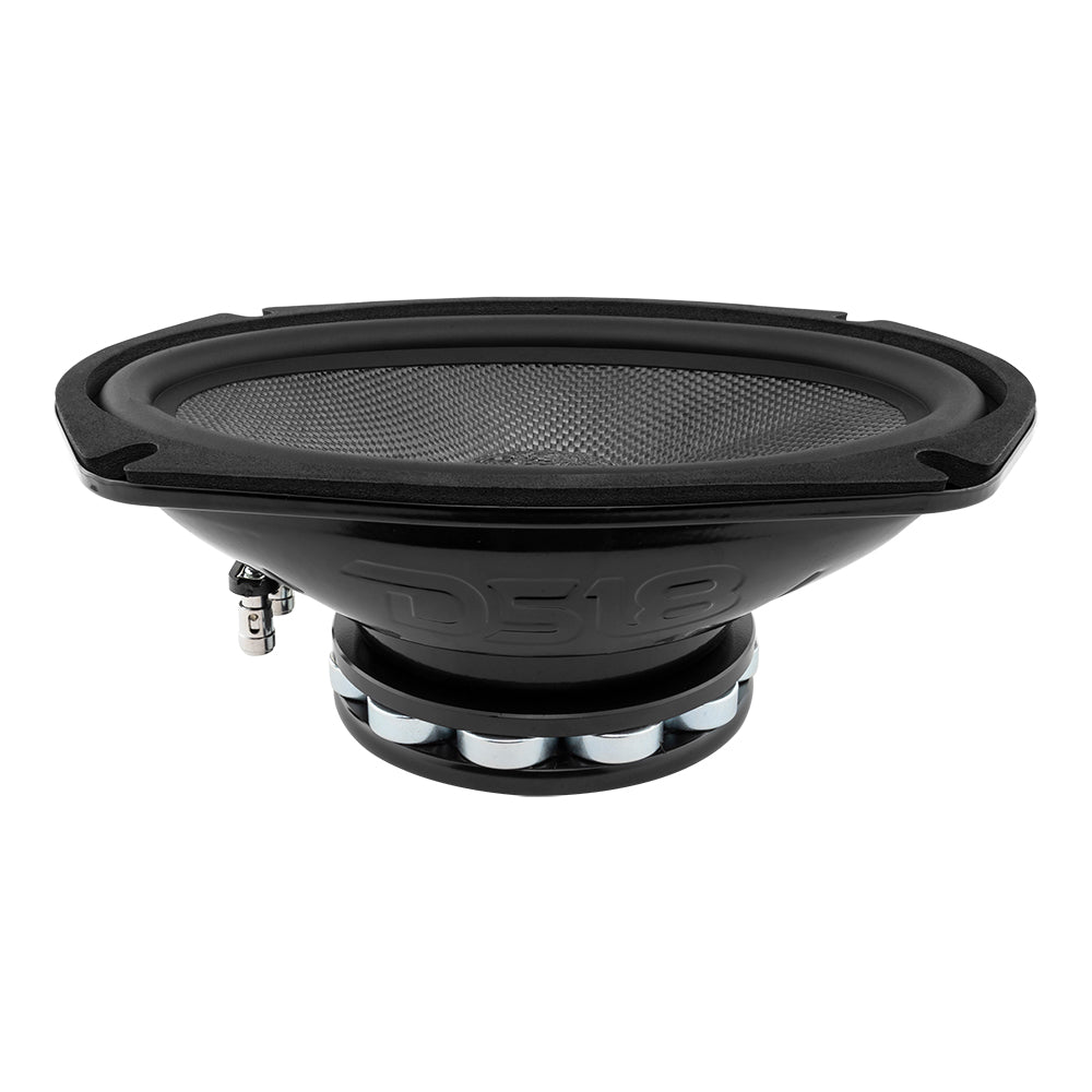 DS18 PRO 6x9" Neodymium Carbon Fiber Water resistant Cone Mid-Bass Loudspeaker 300 Watts Rms 4-Ohm