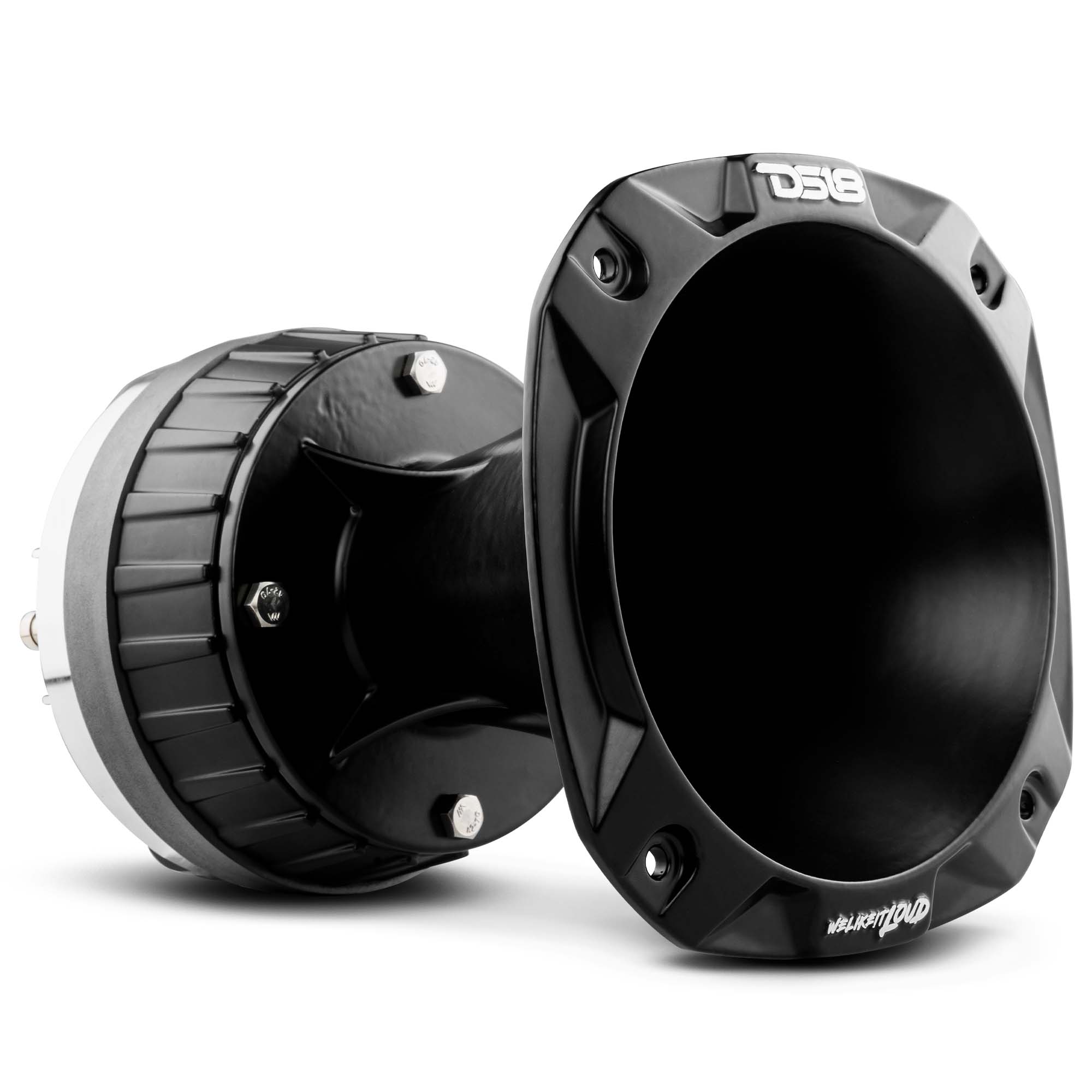 DS18 2" Driver with Spacer And Horn Kit 320 Watts 2" Titanium 8-Ohm Vc (PRO-D1+PRO-HA102/BK)