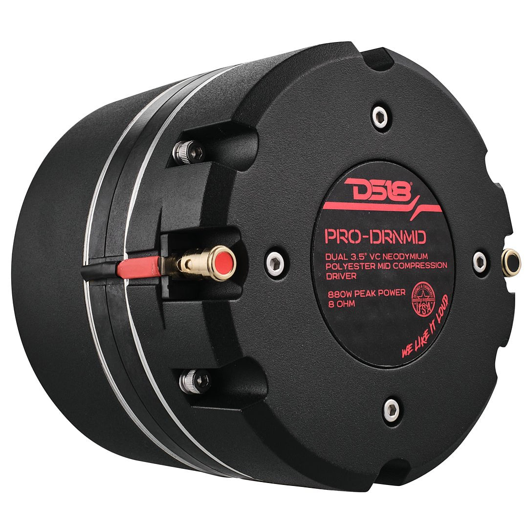 DS18 2" Throat Bolt on Nedodymium Driver 440 Watts 2 x 3.5" Dual Polyester Vc 8-Ohm