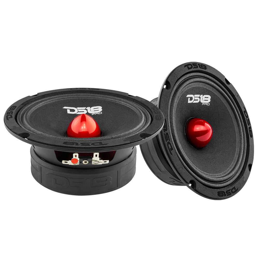 DS18 PRO Audio 6.5” Midrange Speaker Upgrade Kit - With OEM Speaker Adapters, Amplifier & Wiring Kit