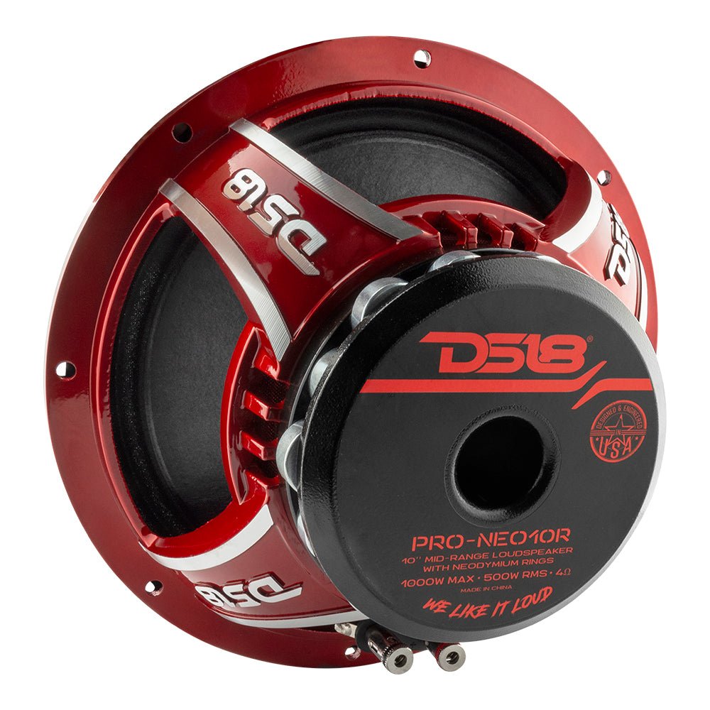 DS18 PRO 10" Neodymium Mid-Bass Loudspeaker 500 Watts Rms 4-Ohm