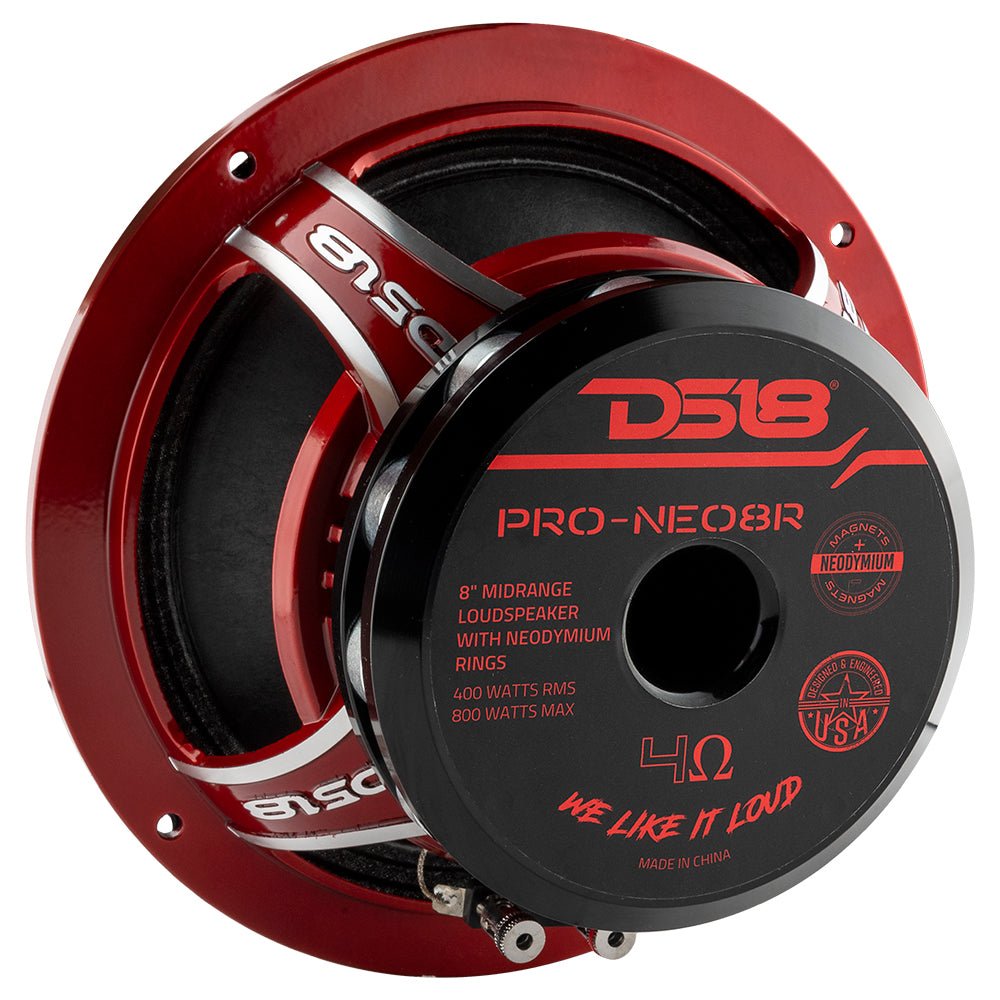 DS18 PRO 8" Neodymium Mid-Range Loudspeaker 400 Watts Rms 4-Ohm