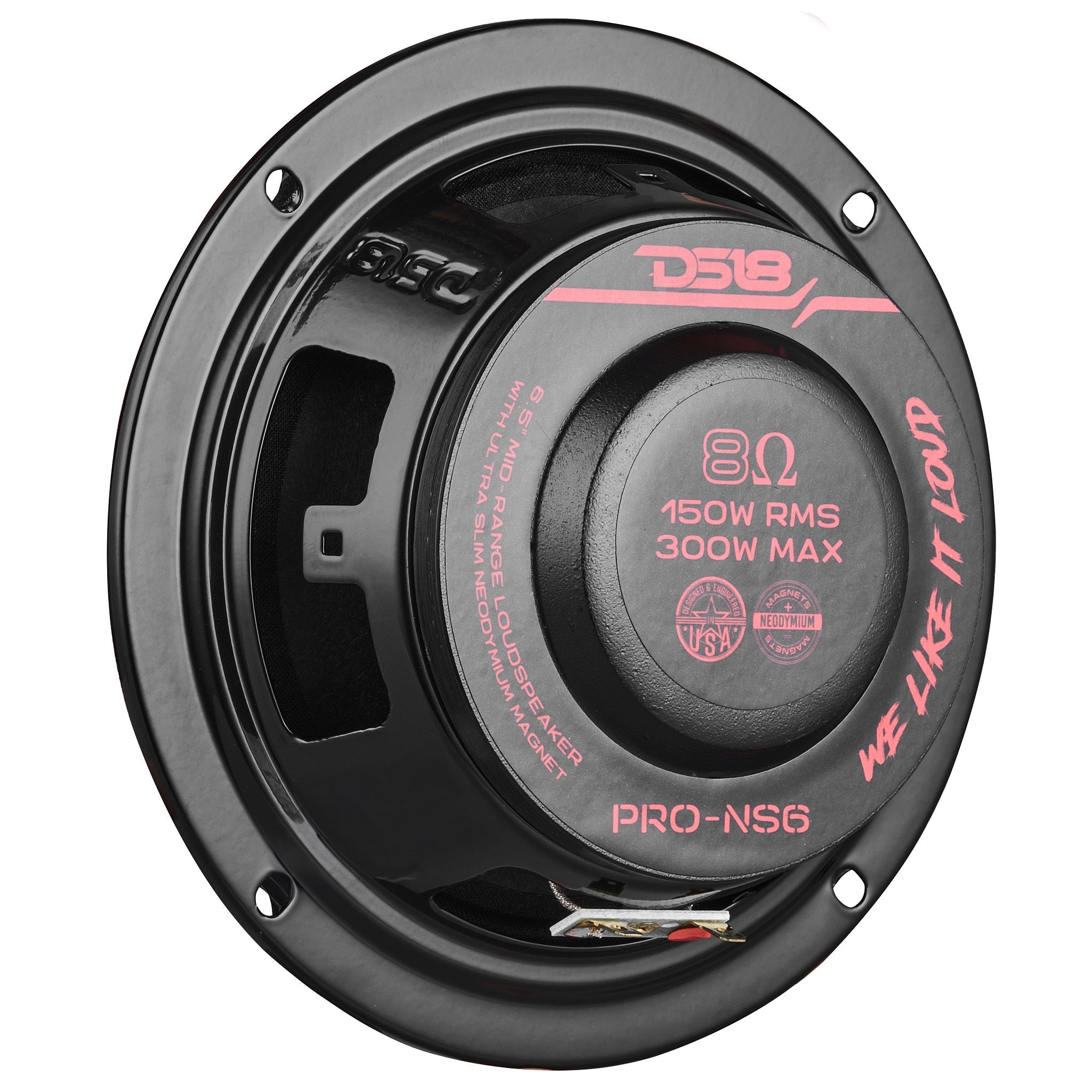 DS18 PRO 6.5" Shallow Neodymium Full-Range Loudspeaker 150 Watts Rms 8-Ohm