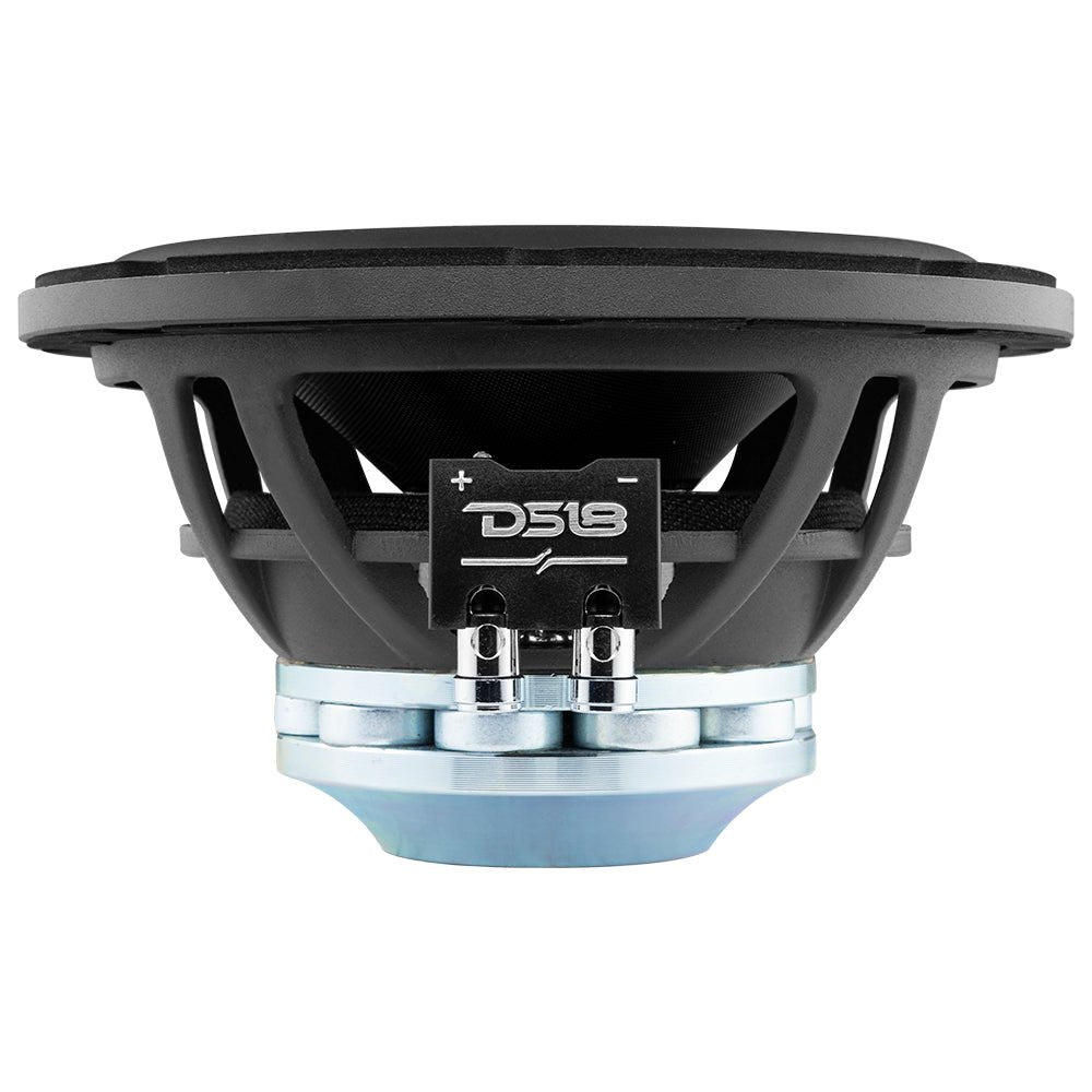 DS18 PRO 8" Neodymium Water resistant Carbon Fiber Cone Mid-Bass Woofer 250 Watts Rms 4-Ohm