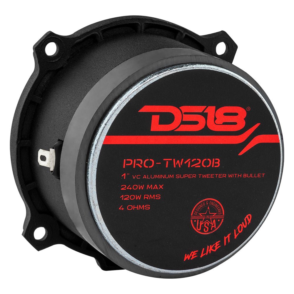 DS18 3” PRO Aluminum Super Bullet Tweeter – 240 Watts with Built in Crossover