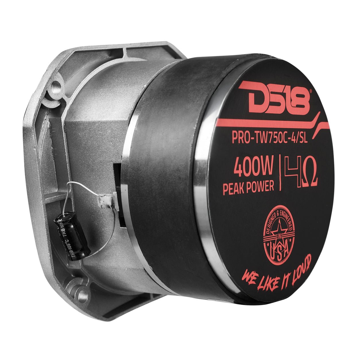 DS18 4” Super Bullet Tweeter with 1.5” Titanium Voice Coil and Oversized Ferrite Magnet 200 Watts 4-Ohm