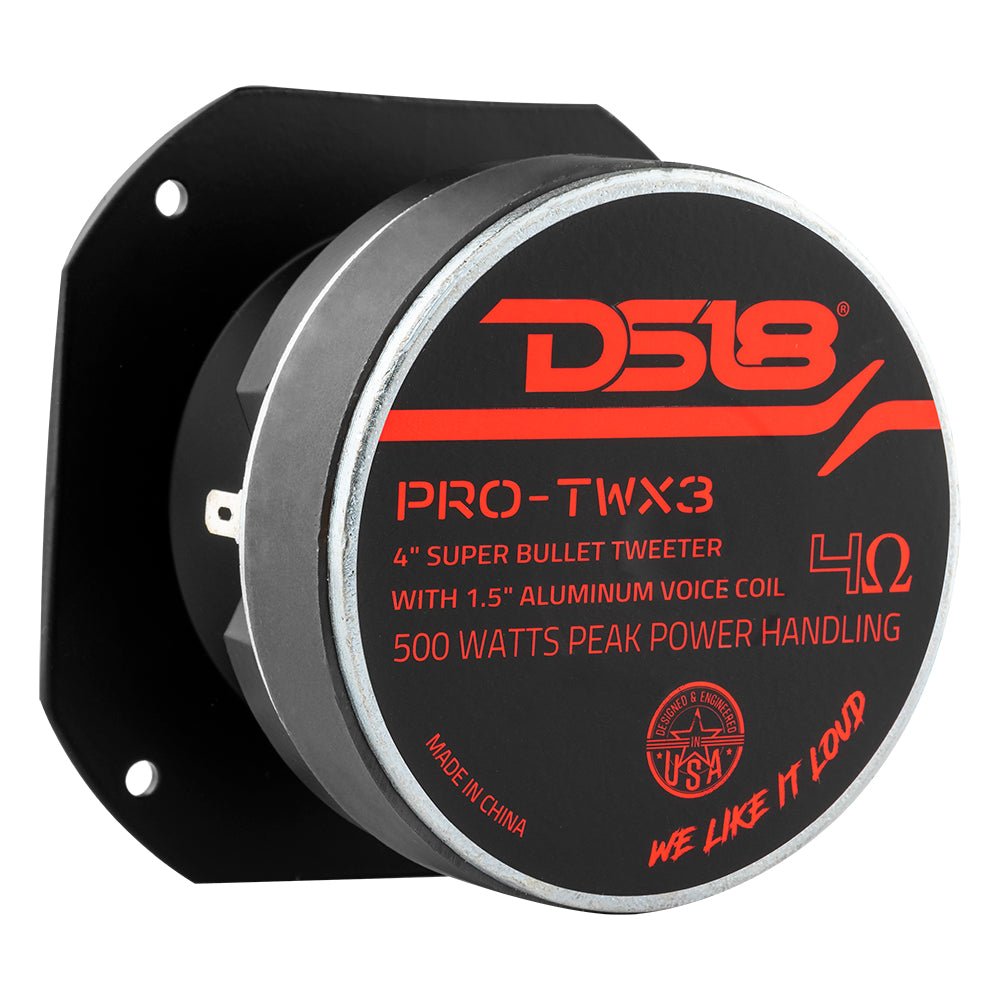 DS18 4" Super Bullet Tweeter 250 Watts 1.5" Titanium 4-Ohm Vc