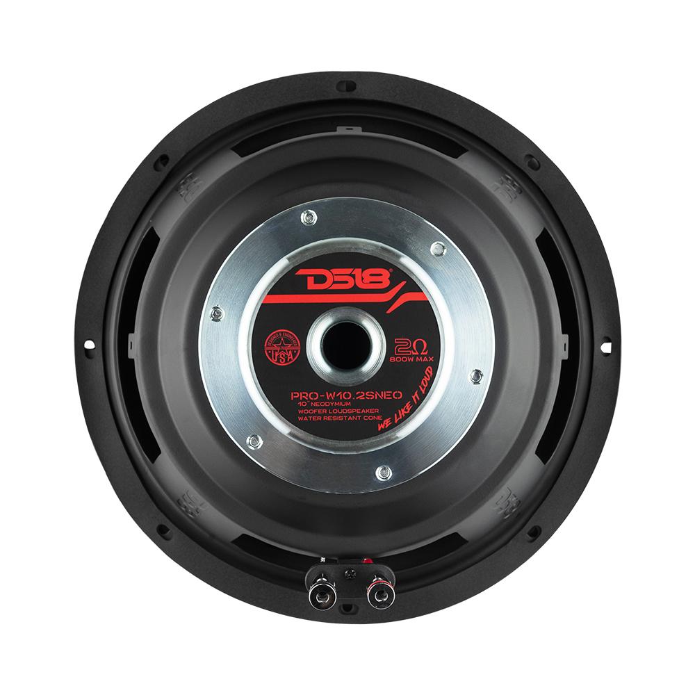 DS18 PRO 10" Neodymium Water Resistant Woofer 400 Watts Rms 2-Ohm SVC