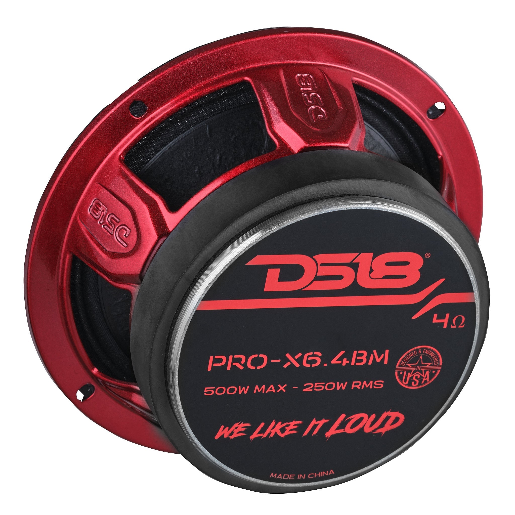 DS18 PRO-X 6.5" Mid-Range Loudspeaker with Bullet | 250W RMS 4-Ohm