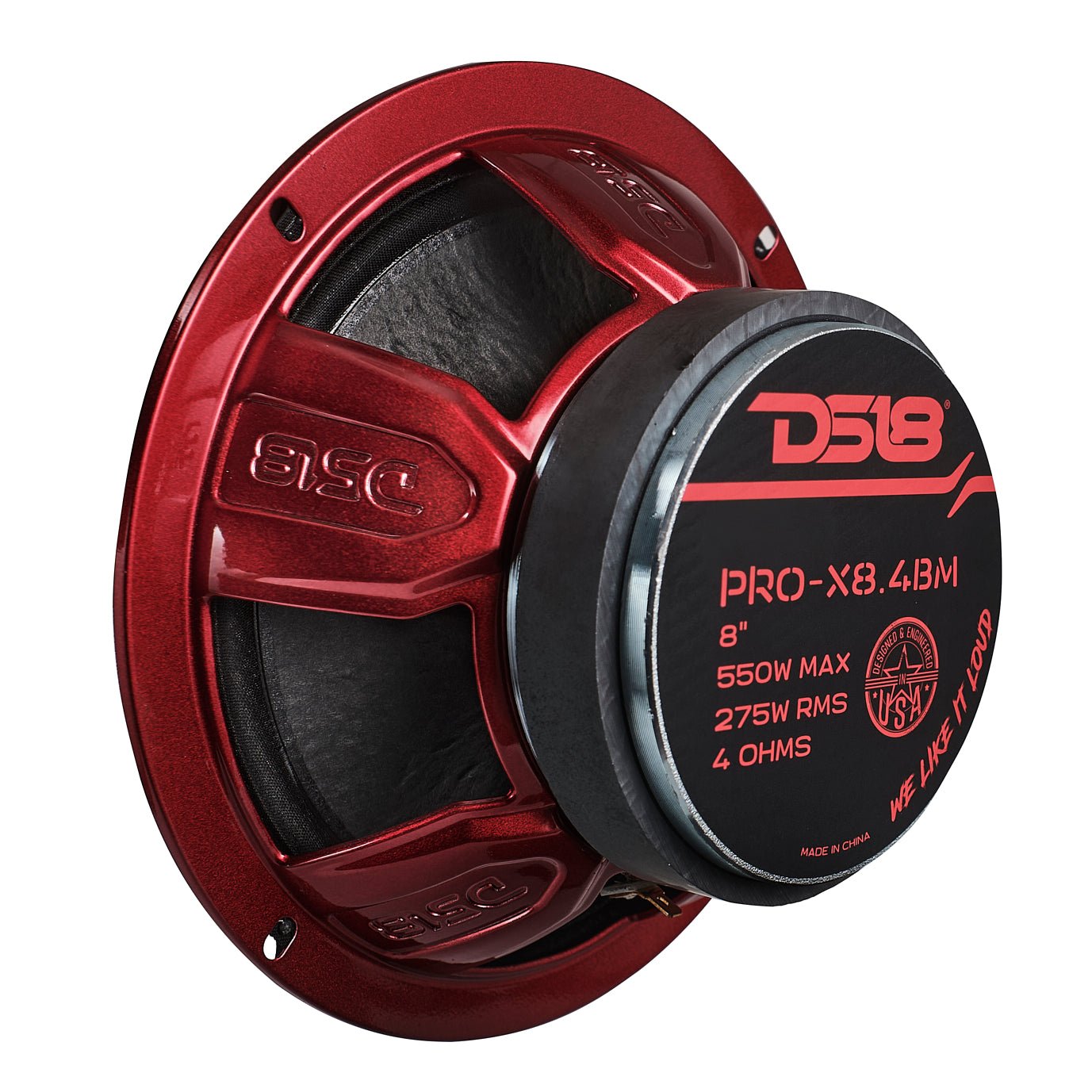 DS18 PRO-X 8" Mid-Range Loudspeaker with Bullet | 275W RMS 4-Ohm