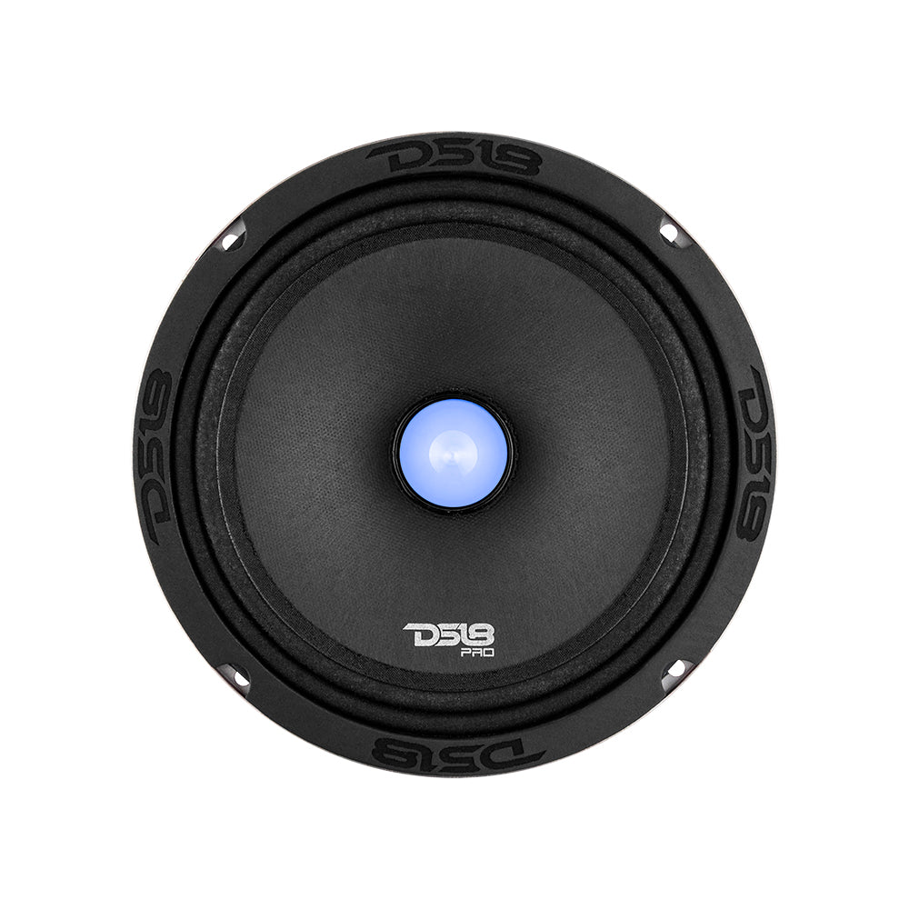 DS18 PRO-X 8" Mid-Range Loudspeaker with RGB Light Bullet 275 Watts Rms 4-Ohm