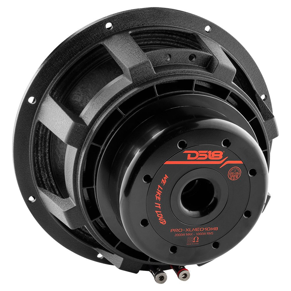 DS18 PRO 10" Neodymium Mid-Bass Loudspeaker 1000 Watts Rms 8-Ohm