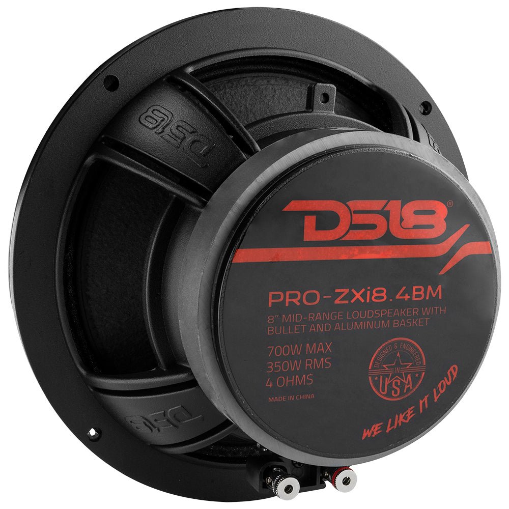 DS18 PRO-ZXI 8" Mid-Range Bullet Loudspeaker Neodymium/Ferrite Magnets | 350W RMS 4-Ohm