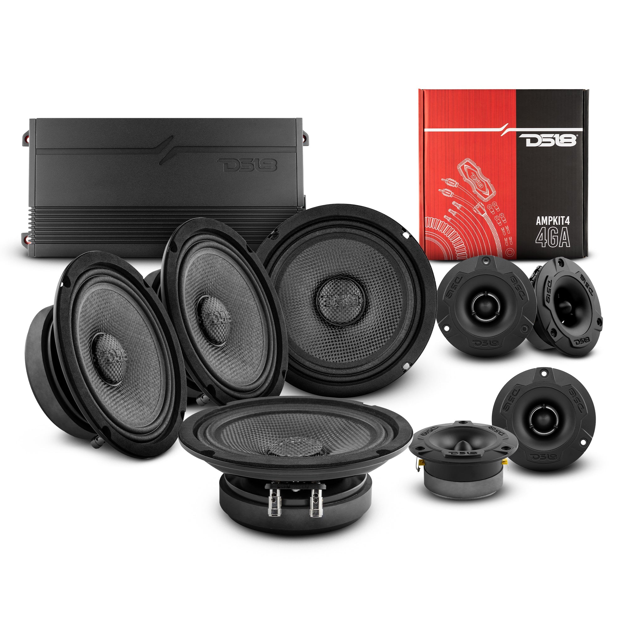 DS18 Stage2 Pro Audio MidBass Package