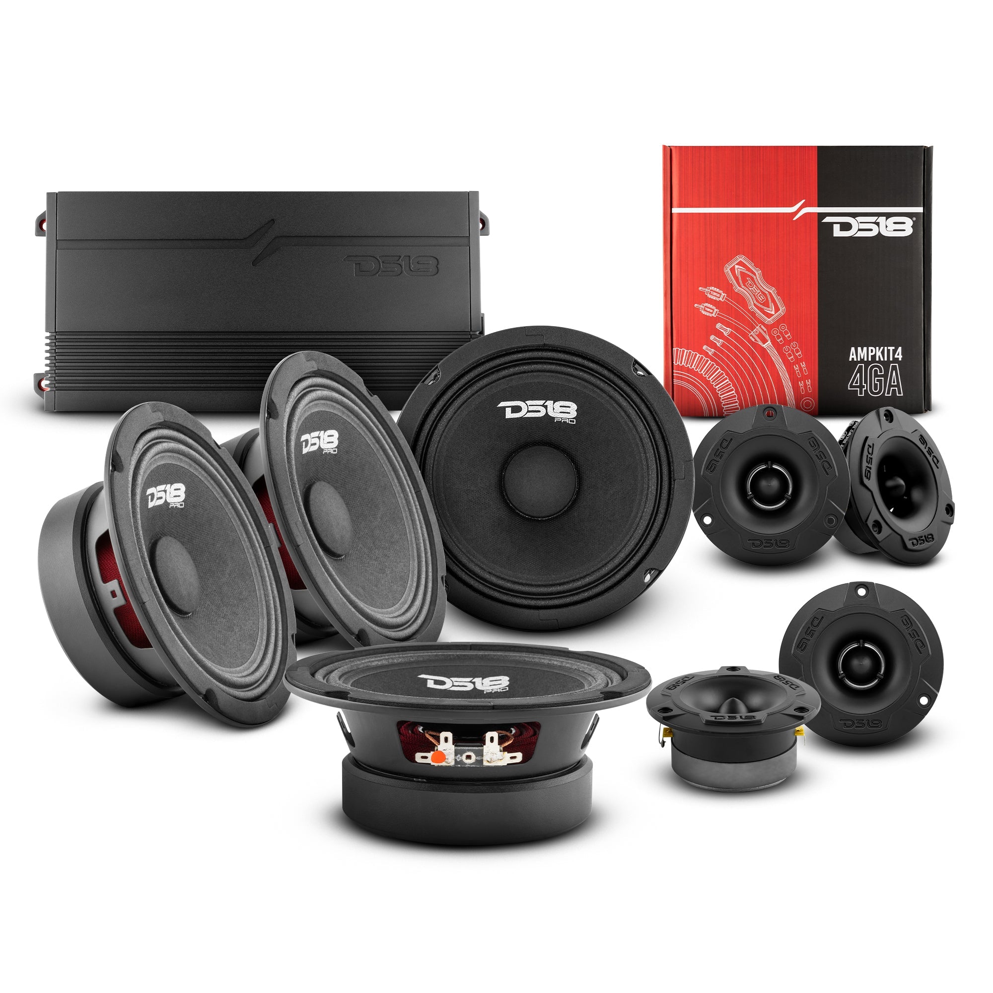 DS18 Stage1 Pro Audio Midrange Package