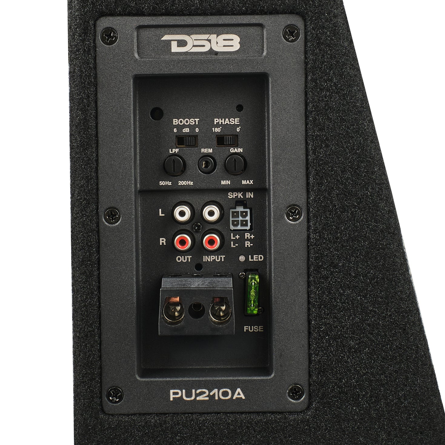 DS18 10" Active Subwoofer Shallow Enclosure with 10" Passive Subwoofer For Pickup Trucks