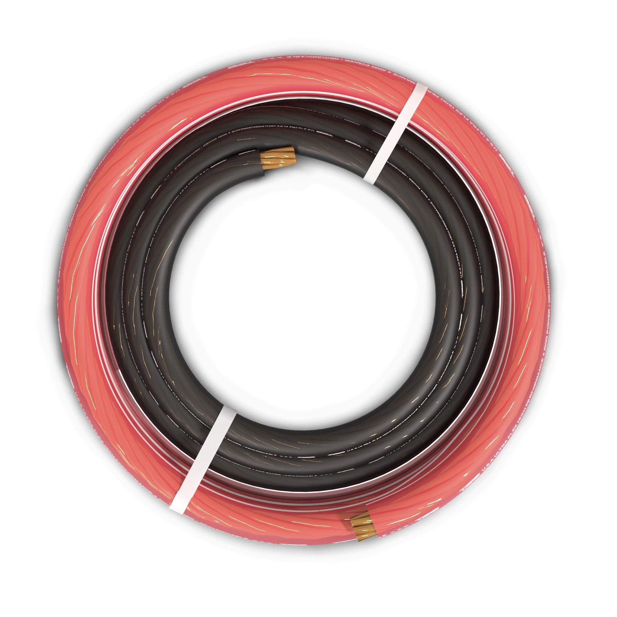 DS18 4-GA Ultra Flex OFC Ground Power Cable 5 Ft Black and 20 Ft Red Kit